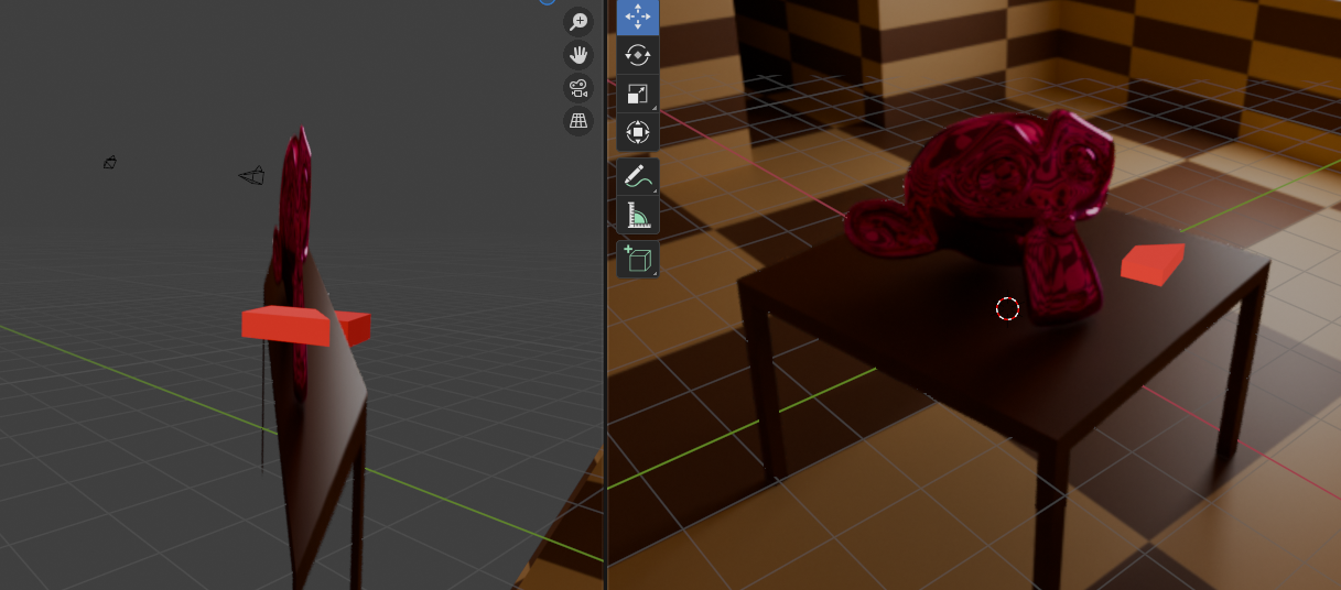 Screenshot showing same ammo box sitting but obstructed in the prerendered view