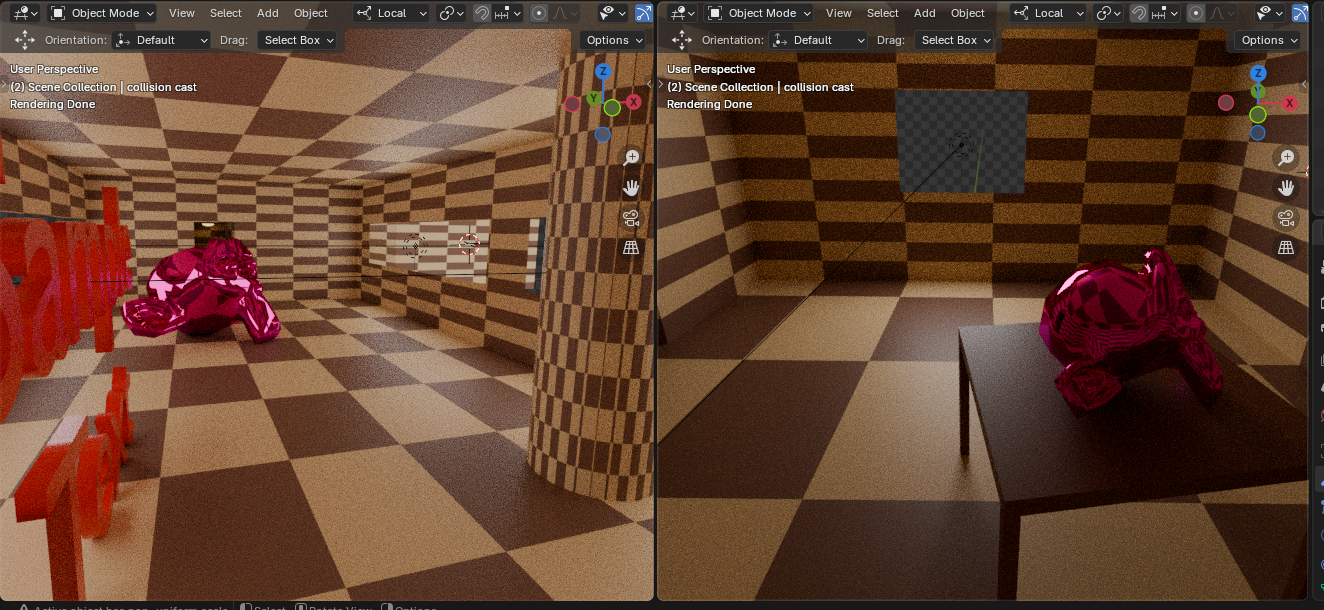 Comparison of intended perspective and reality